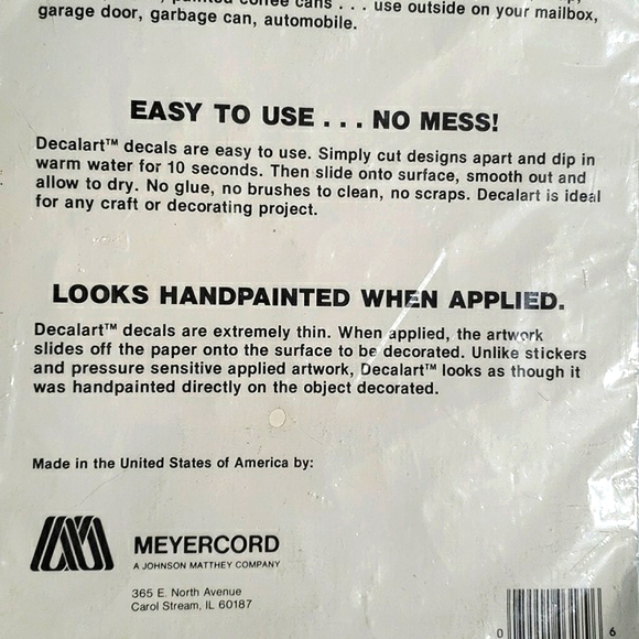 SOLD on M........Vintage 1981 decal 10" x 6.5" New, still sealed. Bunny rabbit - Picture 9 of 12